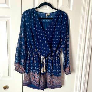 Long sleeve shorts romper, gently used, worn once